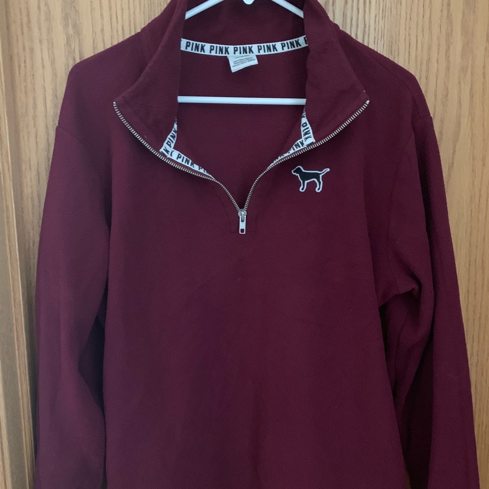 PINK Victoria’s Secret maroon half zip
